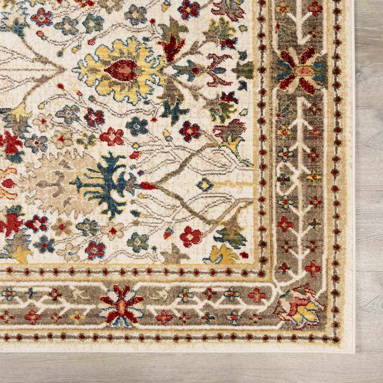Neola White/Brown Oushak Rug - Ornate Home