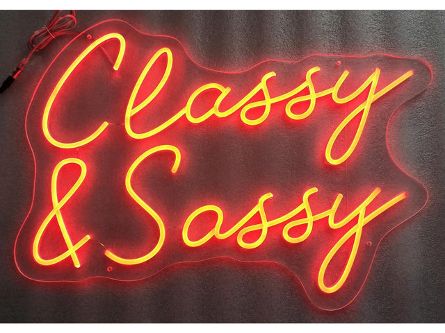 Neon Classy & Sassy Wall Art - Ornate Home