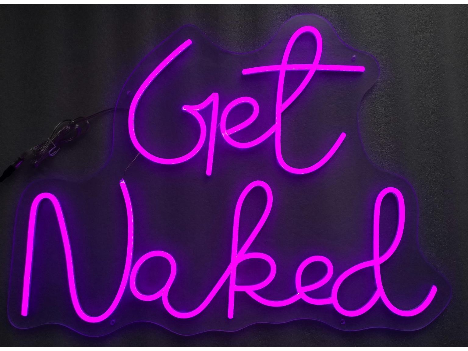 Neon Get Naked Wall Art - Ornate Home