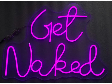 Neon Get Naked Wall Art - Ornate Home