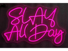 Neon Slay All Day Wall Art - Ornate Home