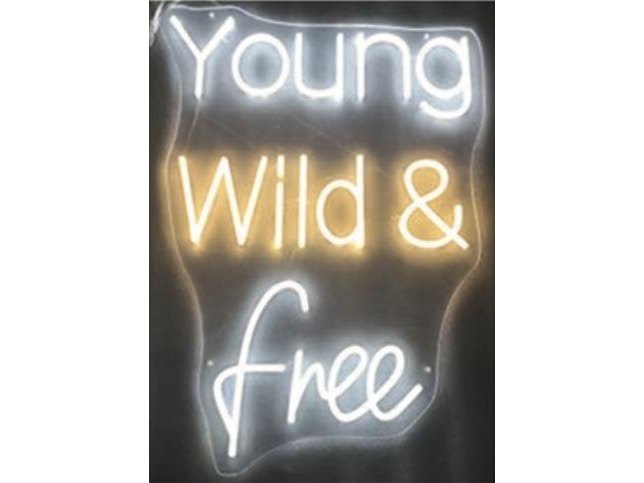 Neon Young Wild & Free Wall Art - Ornate Home