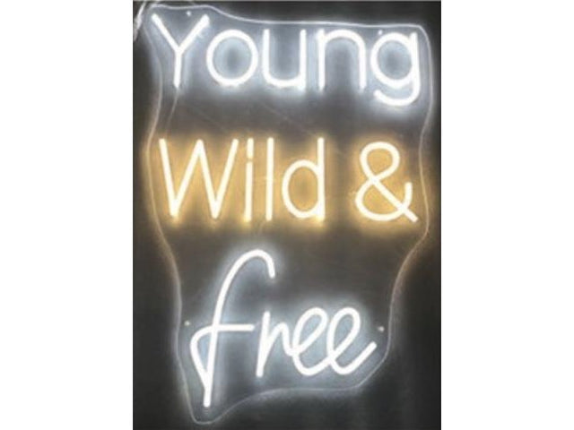 Neon Young Wild & Free Wall Art - Ornate Home