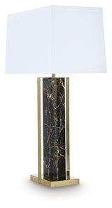 Neonish Black/Gold Table Lamp (Online Special Price) - Ornate Home