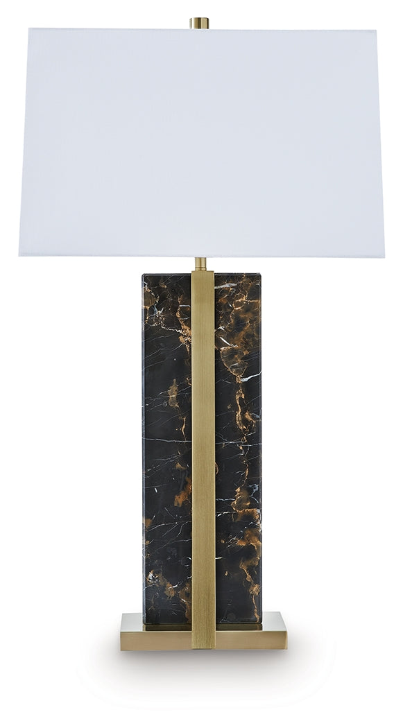 Neonish Black/Gold Table Lamp - Ornate Home