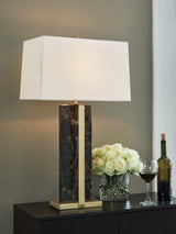 Neonish Black/Gold Table Lamp - Ornate Home