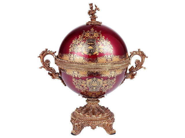 Nephele Red & Gold Vase  / HD-6026 - Ornate Home