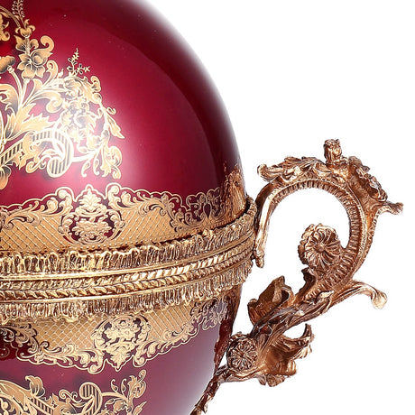 Nephele Red & Gold Vase  / HD-6026 - Ornate Home