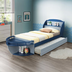 Neptune II Gray/Navy Twin Bed - Ornate Home