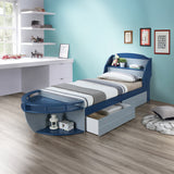 Neptune II Gray/Navy Twin Bed - Ornate Home