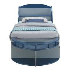Neptune II Gray/Navy Twin Bed - Ornate Home