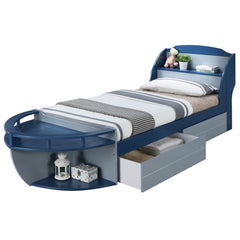 Neptune II Gray/Navy Twin Bed - Ornate Home