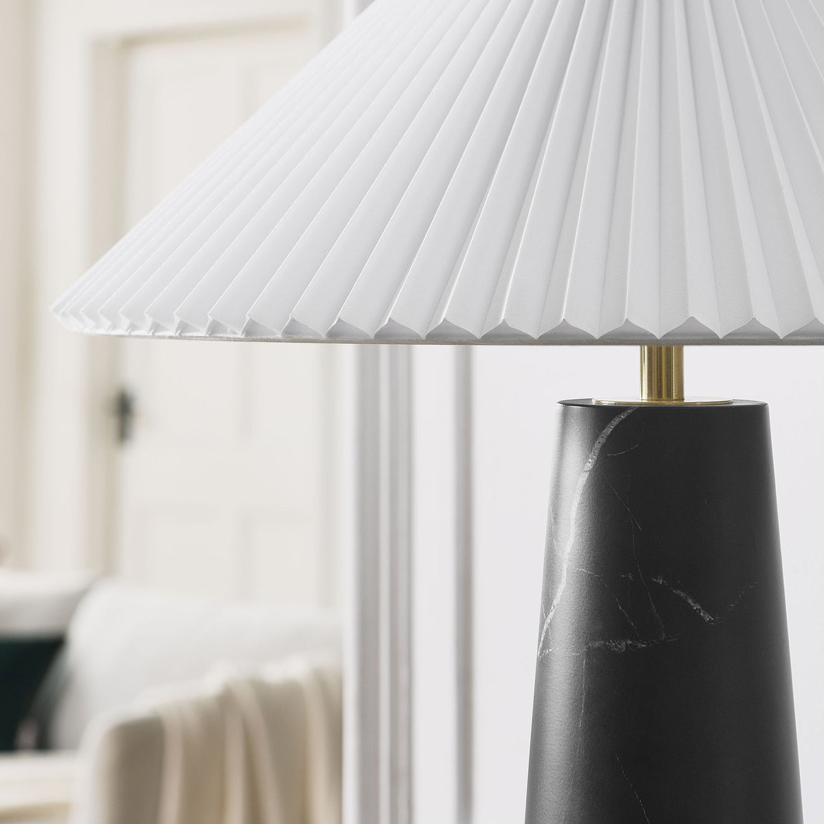 Nera Black Marble Table Lamp - Ornate Home
