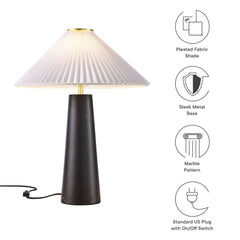 Nera Black Marble Table Lamp - Ornate Home