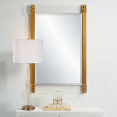 Nera Plated Brass Mirror - Ornate Home