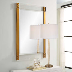 Nera Plated Brass Mirror - Ornate Home