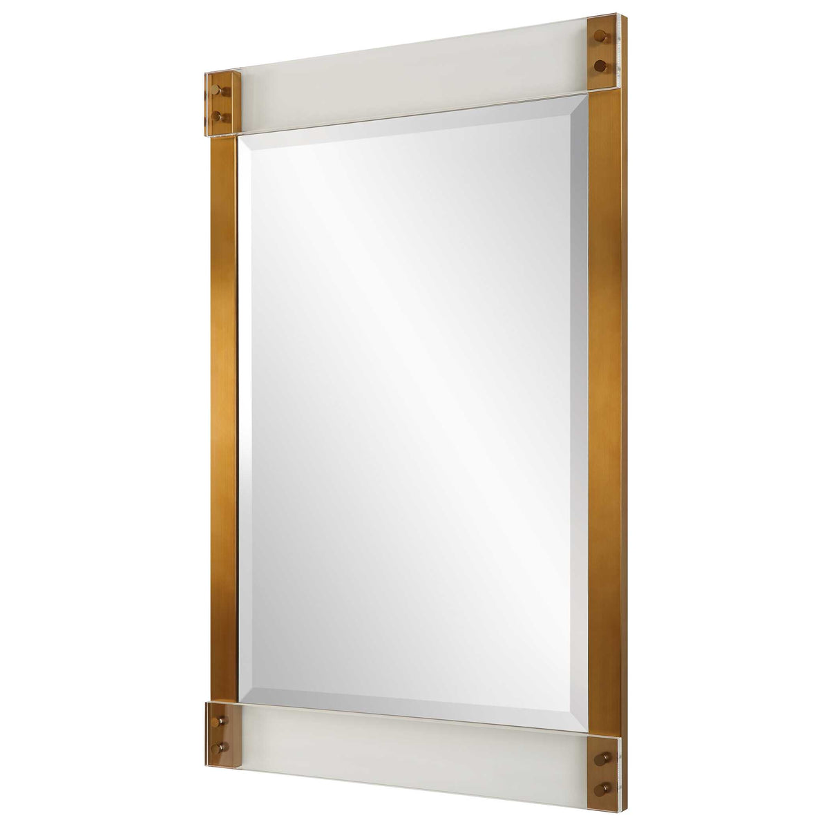 Nera Plated Brass Mirror - Ornate Home