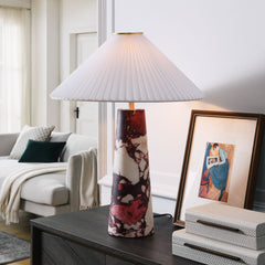 Nera Red Marble Table Lamp - Ornate Home