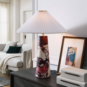 Nera Red Marble Table Lamp - Ornate Home