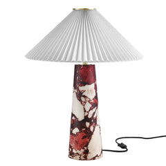 Nera Red Marble Table Lamp - Ornate Home