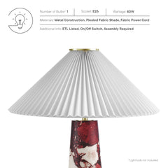 Nera Red Marble Table Lamp - Ornate Home