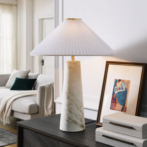Nera White Marble Table Lamp - Ornate Home