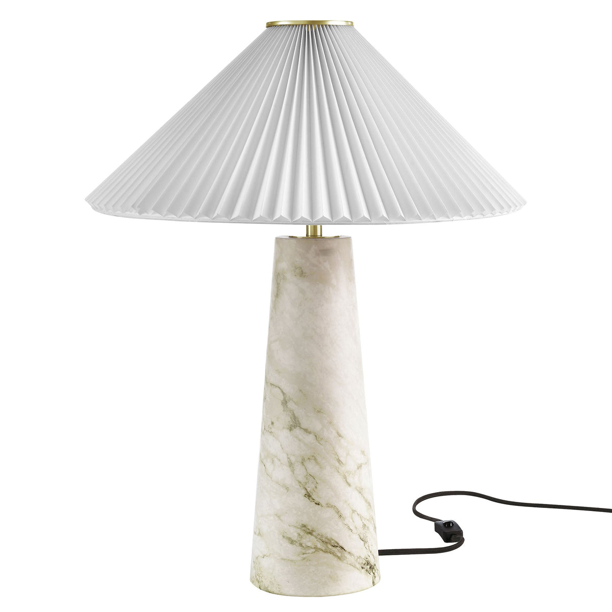Nera White Marble Table Lamp - Ornate Home