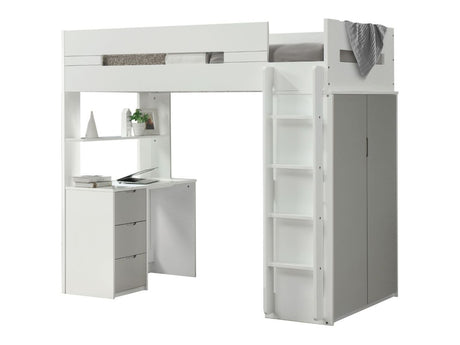 Nerice White & Gray Loft Bed - Ornate Home