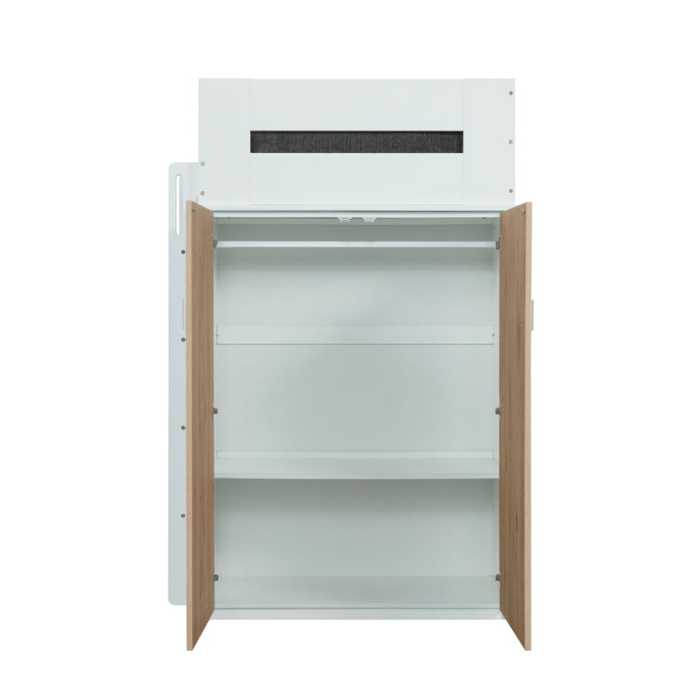 Nerice White & Oak Loft Bed - Ornate Home