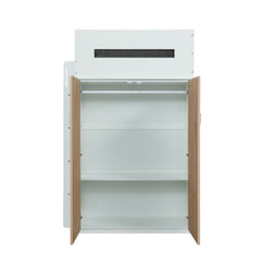 Nerice White & Oak Loft Bed - Ornate Home