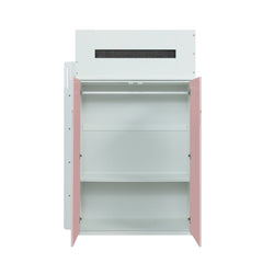 Nerice White & Pink Loft Bed - Ornate Home