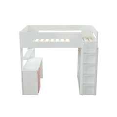Nerice White & Pink Loft Bed - Ornate Home