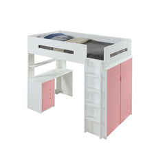 Nerice White & Pink Loft Bed - Ornate Home