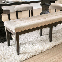 Nerissa Antique Black/Beige Bench - Ornate Home