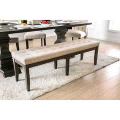 Nerissa Antique Black/Beige Bench - Ornate Home