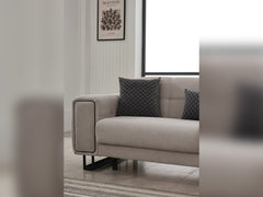 Nero Light Grey Convertible Loveseat - Ornate Home
