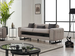 Nero Light Grey Convertible Sofa - Ornate Home