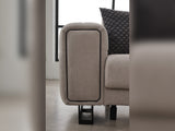 Nero Light Grey Convertible Loveseat