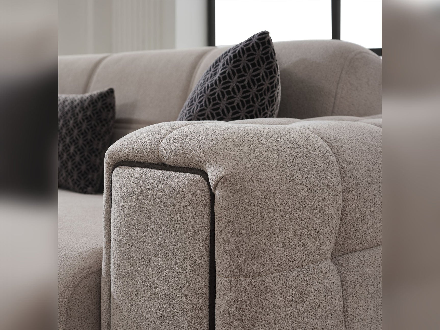 Nero Light Grey 3-pieces (Sofa & Loveseat & Chair) Living Room Set