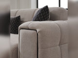Nero Light Grey Convertible Loveseat