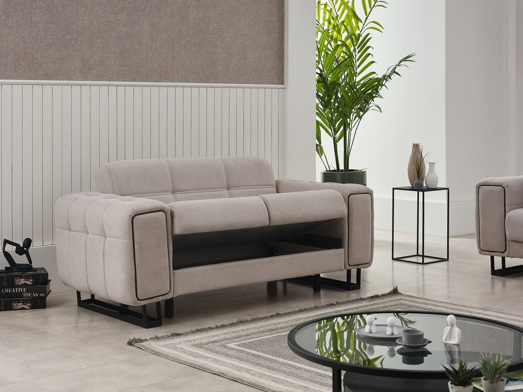 Nero Light Grey 3-pieces (Sofa & Loveseat & Chair) Living Room Set