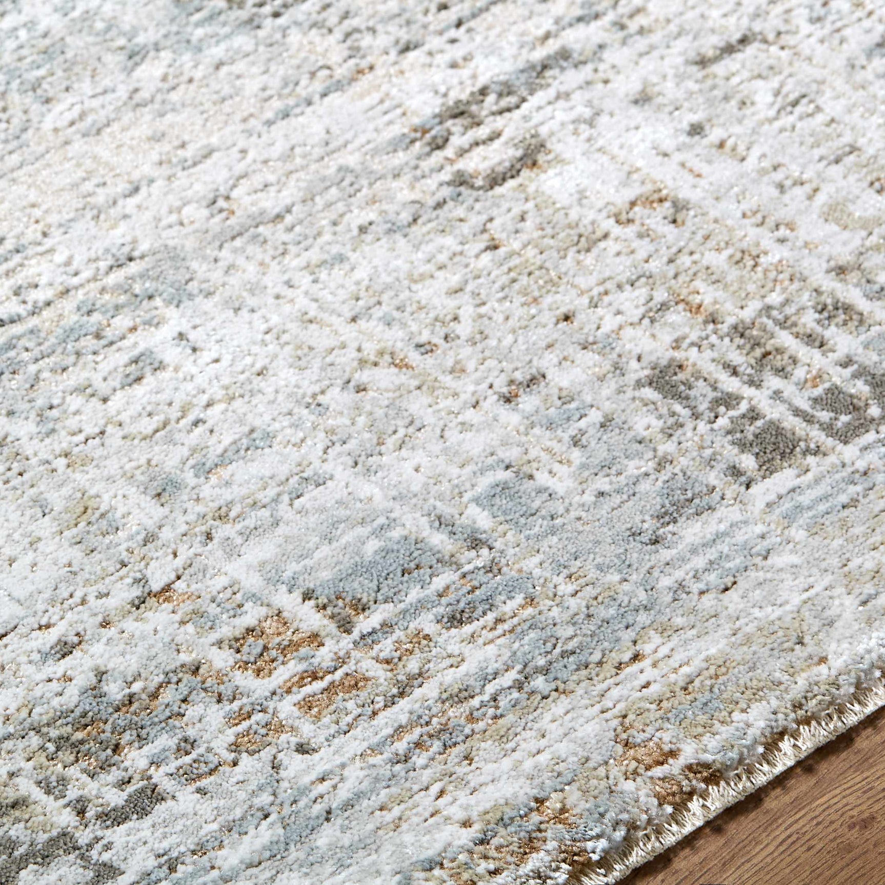 Neron Blue Gray Thick Luxe Abstract Rug - Ornate Home