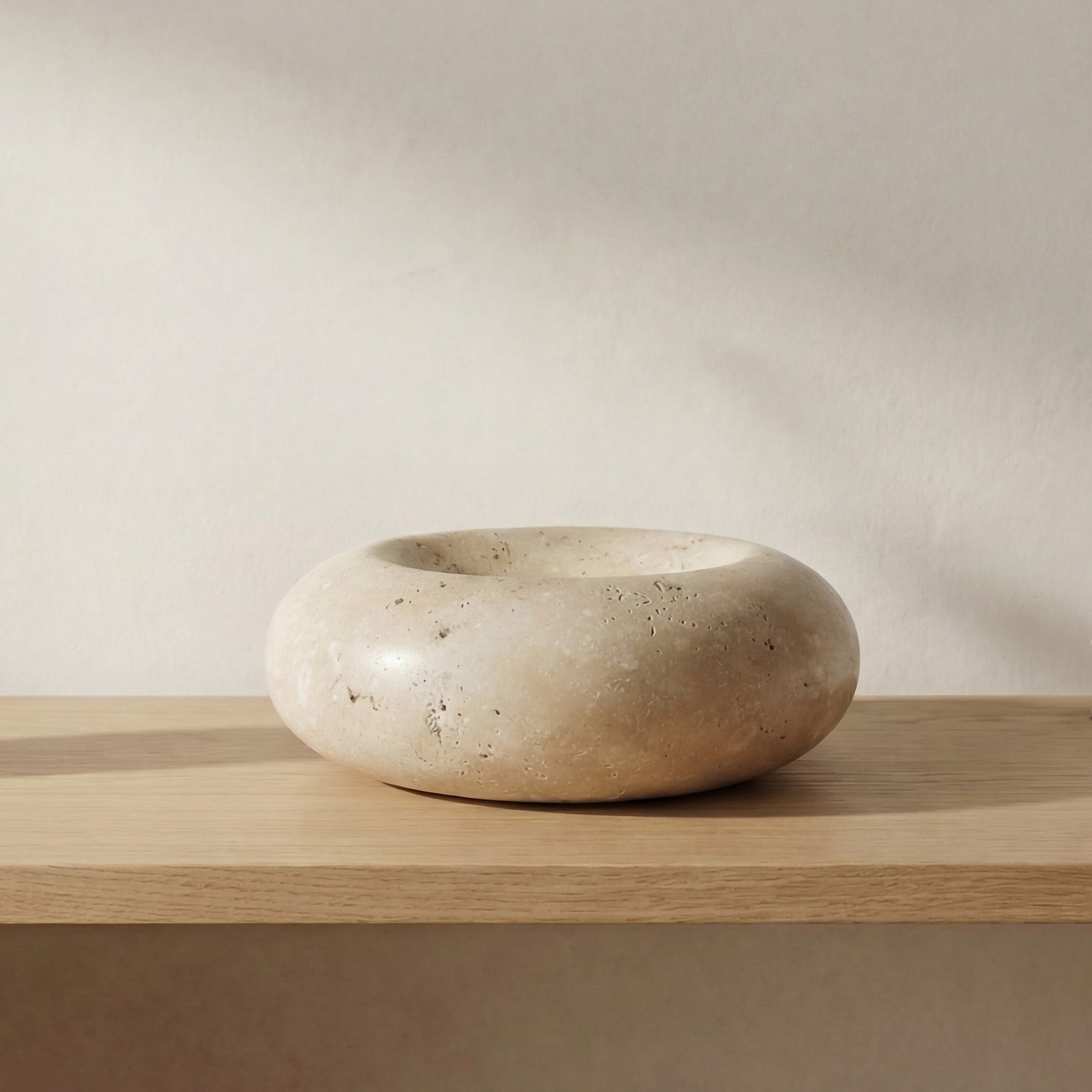 Neso Natural Travertine Catchall - Ornate Home