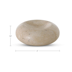 Neso Natural Travertine Catchall - Ornate Home