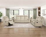 Nest Beige Double Reclining Sofa - Ornate Home