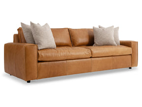 Nest Beige/Tan Leather Sofa - Ornate Home