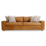 Nest Beige/Tan Leather Sofa - Ornate Home