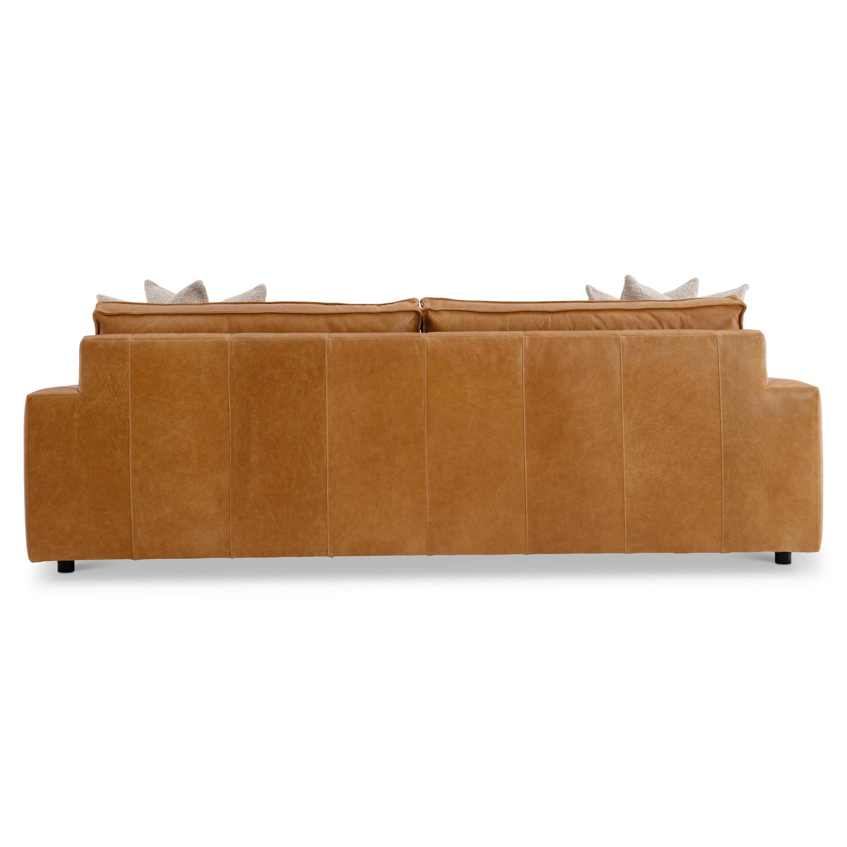 Nest Beige/Tan Leather Sofa - Ornate Home