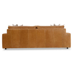 Nest Beige/Tan Leather Sofa - Ornate Home