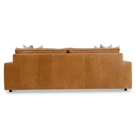 Nest Beige/Tan Leather Sofa - Ornate Home